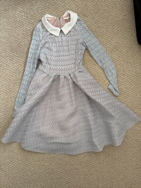 Maje long sleeved Skater dress (light sea green)